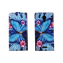 Handyh�lle Tasche Flip f�r Wiko Jerry 2 Blauer Schmetterling