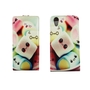 Handyh�lle Tasche Flip f�r Wiko Sunny 2 Schriftzug Marshmallows