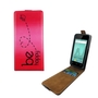 Handyh�lle Tasche Flip f�r Wiko Sunny 2 Be Happy Pink