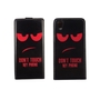 Handyh�lle Tasche Flip f�r Wiko Sunny 2 Dont Touch My Phone Rot