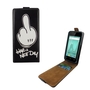 Handyh�lle Tasche Flip f�r Wiko Sunny 2 Mittelfinger