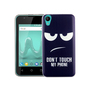 Handy H�lle f�r Wiko Sunny 2 Dont Touch My Phone Blau Smartphone Cover Bumper Schale Etuis