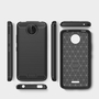 Motorola Moto C TPU Case Carbon Fiber Optik Brushed Schutz H�lle Schwarz