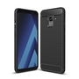 Samsung Galaxy A8 2018 TPU Case Carbon Fiber Optik Brushed Schutz Hlle Schwarz