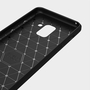 Samsung Galaxy A8 2018 TPU Case Carbon Fiber Optik Brushed Schutz Hlle Grau