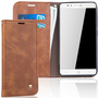 Handy H�lle Schutz Tasche f�r ZTE Blade L7 Cover Wallet Etui Braun