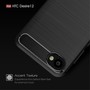 HTC Desire 12 H�lle Silikon Blau Carbon Optik Case TPU Handyh�lle Bumper 211755