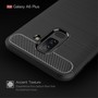 Samsung Galaxy A6 Plus 2018 H�lle Silikon Schwarz Carbon Optik Case TPU Handyh�lle Bumper 211772