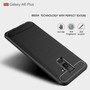 Samsung Galaxy A6 Plus 2018 H�lle Silikon Grau Carbon Optik Case TPU Handyh�lle Bumper 211774