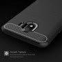 Samsung Galaxy J4 H�lle Silikon Schwarz Carbon Optik Case TPU Handyh�lle Bumper 211778