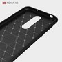Nokia X6 H�lle Silikon Blau Carbon Optik Case TPU Handyh�lle Bumper 211785