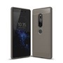 Sony Xperia XZ2 Premium H�lle Silikon Grau Carbon Optik Case TPU Handyh�lle Bumper 211789