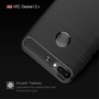 HTC Desire 12 Plus H�lle Silikon Schwarz Carbon Optik Case TPU Handyh�lle Bumper 211790