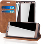 Handy H�lle Schutz Tasche f�r Sony Xperia XZ2 Cover Wallet Etui Braun
