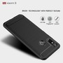 Xiaomi Mi 8 H�lle Silikon Grau Carbon Optik Case TPU Handyh�lle Bumper