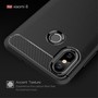 Xiaomi Mi 8 H�lle Silikon Grau Carbon Optik Case TPU Handyh�lle Bumper