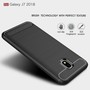 Samsung Galaxy J7 2018 H�lle Silikon Grau Carbon Optik Case TPU Handyh�lle Bumper