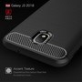 Samsung Galaxy J3 2018 H�lle Silikon Schwarz Carbon Optik Case TPU Handyh�lle Bumper