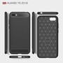 Huawei Y5 2018 H�lle Silikon Blau Carbon Optik Case TPU Handyh�lle Bumper