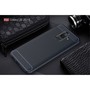 Samsung Galaxy J8 2018 H�lle Silikon Blau Carbon Optik Case TPU Handyh�lle Bumper