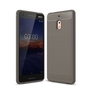 Nokia 2.1 H�lle Silikon Grau Carbon Optik Case TPU Handyh�lle Bumper