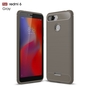 Xiaomi Redmi 6 H�lle Silikon Grau Carbon Optik Case TPU Handyh�lle Bumper