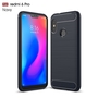 Xiaomi Redmi 6 Pro H�lle Silikon Blau Carbon Optik Case TPU Handyh�lle Bumper