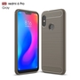 Xiaomi Redmi 6 Pro H�lle Silikon Grau Carbon Optik Case TPU Handyh�lle Bumper
