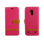 Tasche f�r ZTE Blade V7 Lite Jeans Cover Handy Schutz H�lle Case Pink