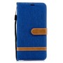Tasche f�r Samsung Galaxy A7 2018 Jeans Cover Handy Schutz H�lle Case Blau