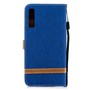 Tasche f�r Samsung Galaxy A7 2018 Jeans Cover Handy Schutz H�lle Case Blau