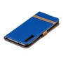 Tasche f�r Samsung Galaxy A7 2018 Jeans Cover Handy Schutz H�lle Case Blau