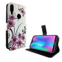 Huawei P Smart 2019 Tasche Handy H�lle Schutz-Cover Flip-Case mit Kartenfach Lotusblume