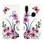 Huawei P Smart 2019 Tasche Handy H�lle Schutz-Cover Flip-Case mit Kartenfach Lotusblume