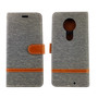 Motorola Moto G7 Handy H�lle Schutz-Tasche Case Cover Kartenfach Etui Wallet Grau