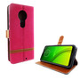 Motorola Moto G7 Handy H�lle Schutz-Tasche Case Cover Kartenfach Etui Wallet Pink