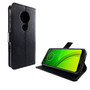 Motorola Moto G7 Tasche Handy H�lle Schutz-Cover Flip-Case mit Kartenfach Schwarz