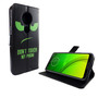 Motorola Moto G7 Tasche Handy H�lle Schutz-Cover Flip-Case mit Kartenfach Dont touch my phone