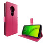 Motorola Moto G7 Handy H�lle Schutz-Tasche Cover Flip-Case Kartenfach Pink