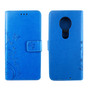Motorola Moto G7 Handy H�lle Schutz-Tasche Cover Flip-Case Kartenfach Blau