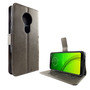 Motorola Moto G7 Handy H�lle Schutz-Tasche Cover Flip-Case Kartenfach Grau