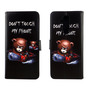 Nokia 8.1 / Nokia X7 Tasche Handy H�lle Schutz-Cover Flip-Case mit Kartenfach Dont touch my phone