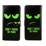 Nokia 8.1 / Nokia X7 Tasche Handy H�lle Schutz-Cover Flip-Case mit Kartenfach Dont touch my phone
