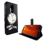 Nokia 8.1 / Nokia X7 Tasche Handy H�lle Schutz-Cover Flip-Case mit Kartenfach Have a nice day