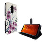 Nokia 8.1 / Nokia X7 Tasche Handy H�lle Schutz-Cover Flip-Case mit Kartenfach Lotusblume