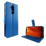 Nokia 8.1 / Nokia X7 Handy H�lle Schutz-Tasche Cover Flip-Case Kartenfach Blau