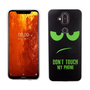 Nokia 8.1 / Nokia X7 K�nig Design Handy H�lle Schutz-Case Cover Bumper Dont Touch My Phone Gr�n