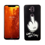 Nokia 8.1 / Nokia X7 K�nig Design Handy H�lle Schutz-Case Cover Bumper Have a nice day
