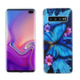 Samsung Galaxy S10 Plus K�nig Design Handy H�lle Schutz-Case Cover Bumper Schmetterling Blau