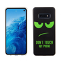 Samsung Galaxy S10e K�nig Design Handy H�lle Schutz-Case Cover Bumper Dont Touch My Phone Gr�n